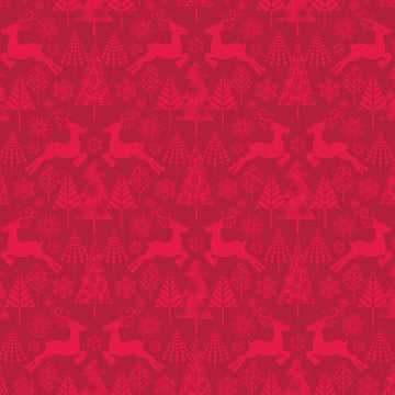 Hip Holiday Reindeer Stroll in Red by Blend Fabrics