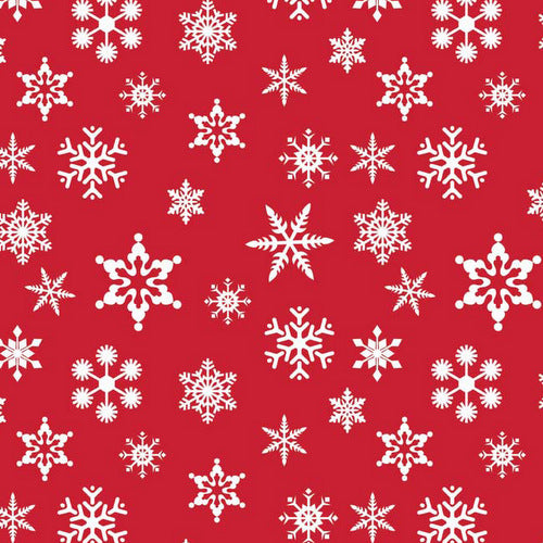 Holiday Snowflakes in Red by Riley Blake