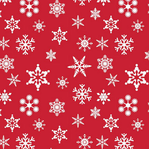 Holiday Snowflakes in Red by Riley Blake