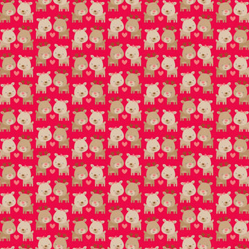 Home for the Holidays Deer on Red by Riley Blake Designs