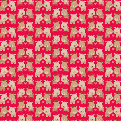 Home for the Holidays Deer on Red by Riley Blake Designs