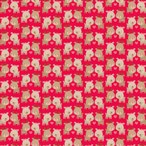 Home for the Holidays Deer on Red by Riley Blake Designs
