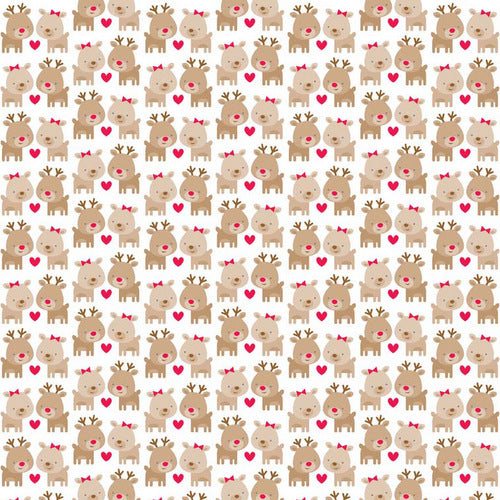 Home for the Holidays Deer on White by Riley Blake Designs