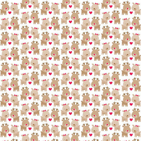 Home for the Holidays Deer on White by Riley Blake Designs