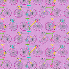 Homegrown Bike Ride on Purple by Blend Fabrics