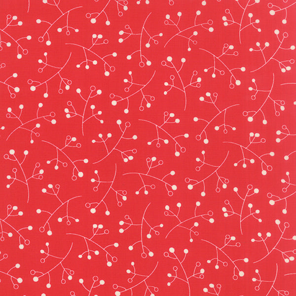 Hometown Girl Backyard Berries on Red by Pat Sloan for Moda Fabrics