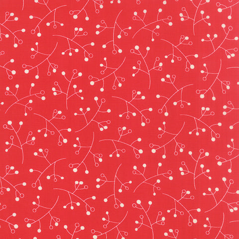 Hometown Girl Backyard Berries on Red by Pat Sloan for Moda Fabrics