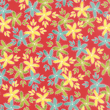 Hometown Girl Stitched Garden in Red by Pat Sloan for Moda Fabrics