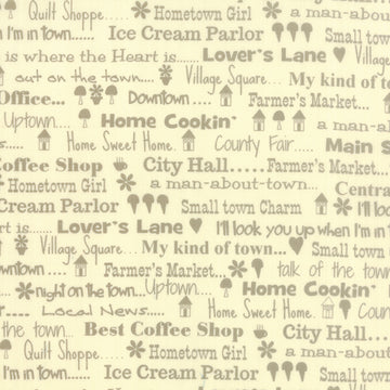 Hometown Girl Talk of the Town in Grey by Pat Sloan for Moda Fabrics