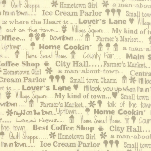 Hometown Girl Talk of the Town in Grey by Pat Sloan for Moda Fabrics