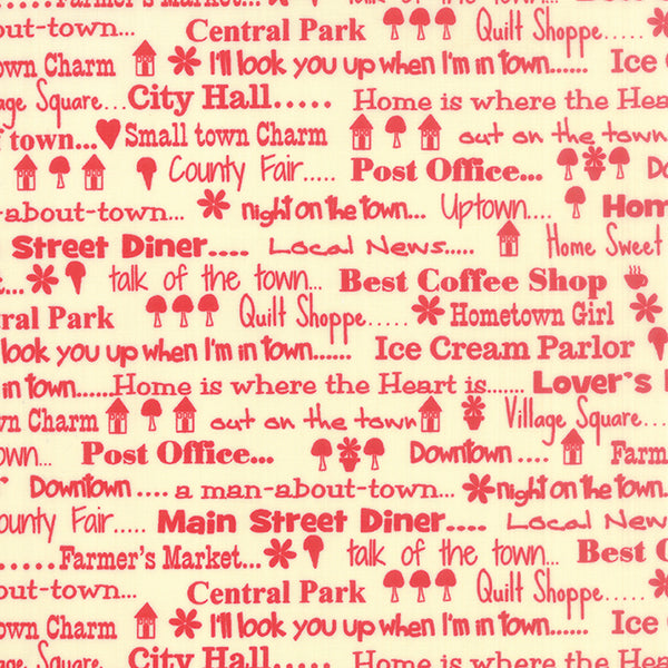 Hometown Girl Talk of the Town in Red by Pat Sloan for Moda Fabrics
