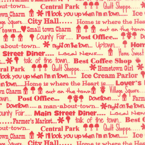 Hometown Girl Talk of the Town in Red by Pat Sloan for Moda Fabrics
