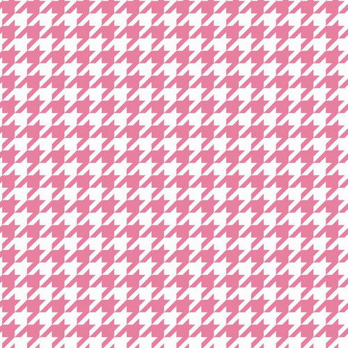 Medium Houndstooth in Hot Pink by Riley Blake Designs