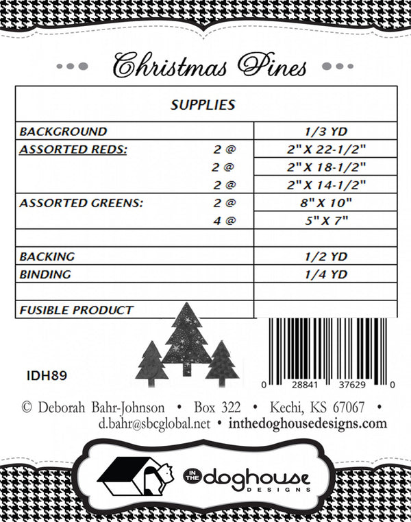 Christmas Pines Table Runner pattern by Deborah Bahr-Johnson