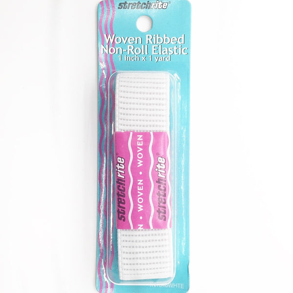 Elastic 1" Woven Ribbed Non-roll by Stretchrite