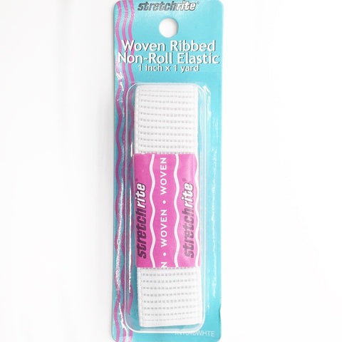 Elastic 1" Woven Ribbed Non-roll by Stretchrite