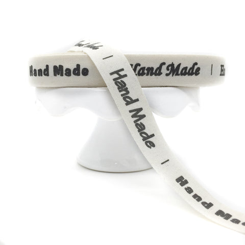 Cotton Handmade Labels in Black Script