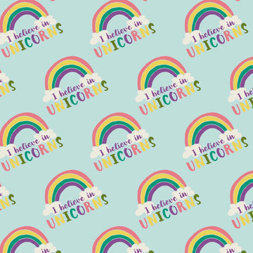 I Believe in Unicorns Aqua