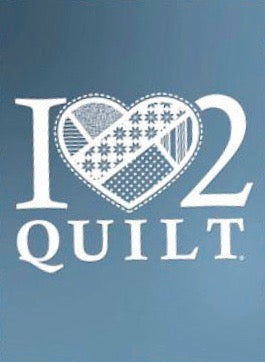 I Heart 2 Quilt Vinyl Window Sticker