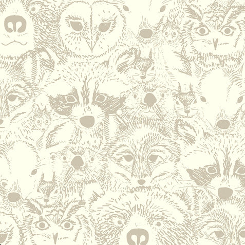 Indian Summer Menagerie Timberwolf by Art Gallery Fabrics