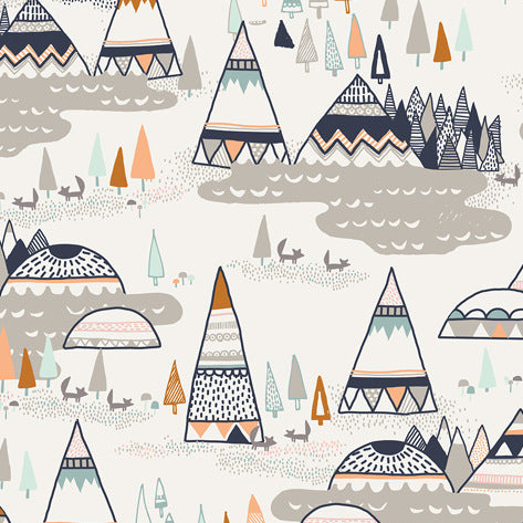 Indian Summer Woodland Oak in Mystic Mountain Palette by Art Gallery Fabrics