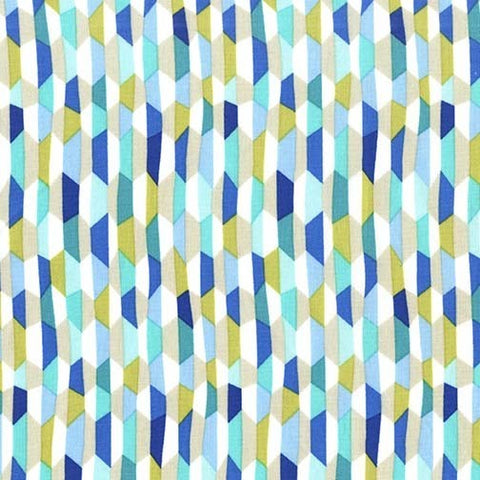 Into the Deep Fractured Waves in Lagoon by Patty Sloniger for Micheal Miller Fabrics