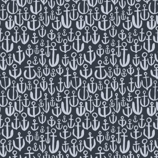 Into the Reef Painted Anchors on Navy by Dear Stella