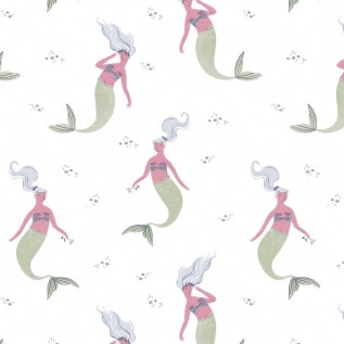 Into the Reef Sea Sirens on White by Dear Stella