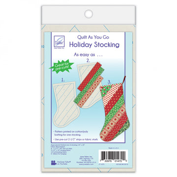 Quilt As You Go Holiday Stocking pattern by June Tailor