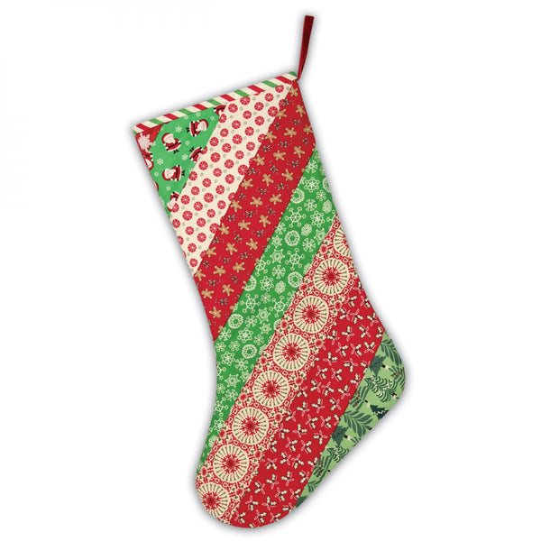 Quilt As You Go Holiday Stocking pattern by June Tailor