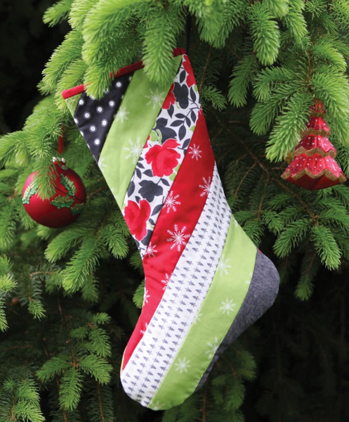 Quilt As You Go Holiday Stocking pattern by June Tailor