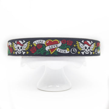 Jacquard Ribbon Tattoo in Black