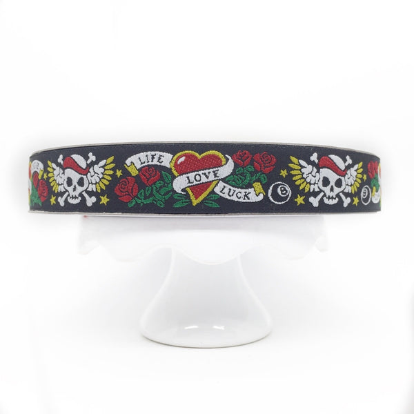 Jacquard Ribbon Tattoo in Black