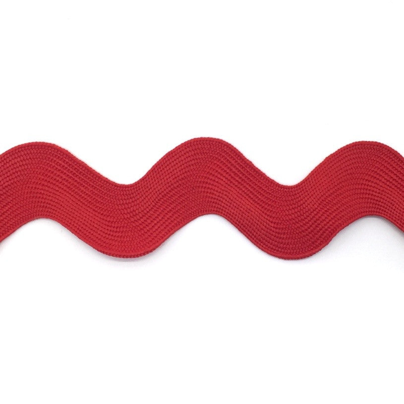 Red Ric Rac Border Jumbo Ric Rac in Red - Bunbury Fabrics