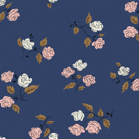 Steno Pool Roses in Midnight by Kimberly Kight K3065-001