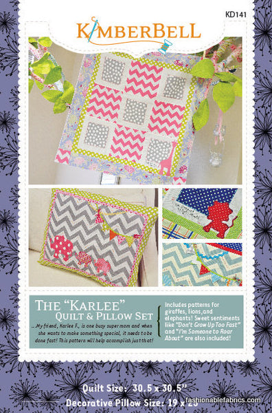 Karlee Quilt & Pillow Set Sewing Pattern by KimberBell