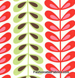Kenyan Tea Leaf in red by Alexander Henry Fabrics