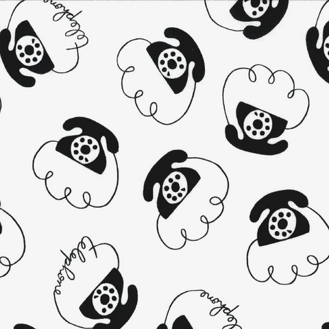 Kowa Tossed Telephones in Black and White