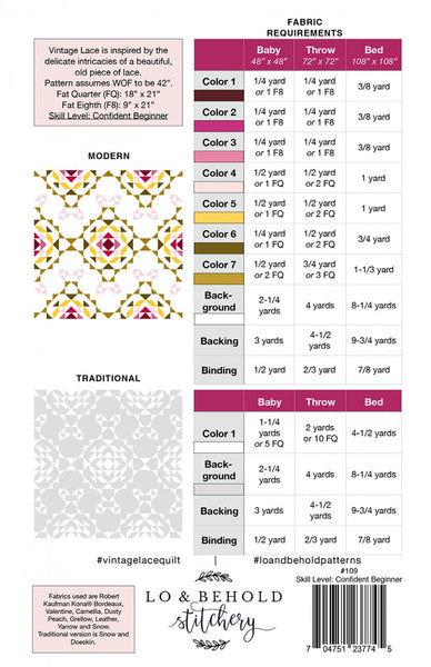Vintage Lace quilt pattern by Brittany Lloyd