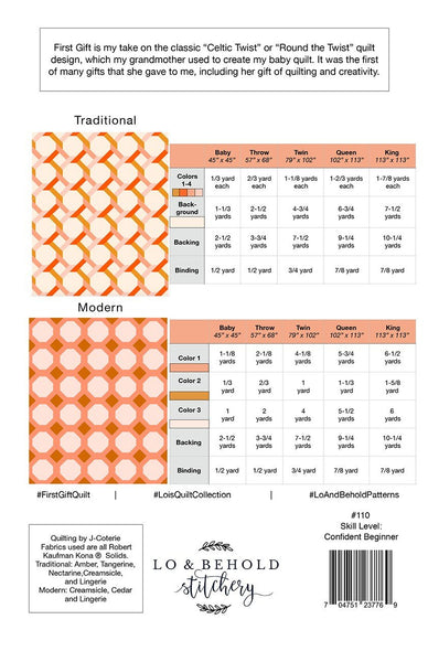 First Gift quilt pattern by Brittany Lloyd