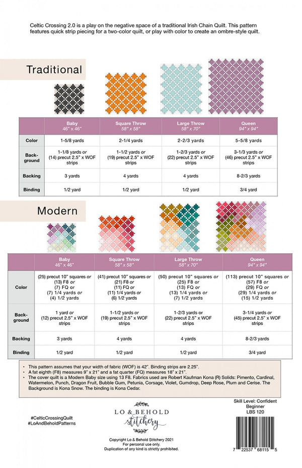 Celtic Crossing quilt pattern by Brittany Lloyd
