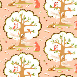 Les Amis Main in Peach by Michael Miller Fabrics