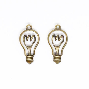 Light Bulb Metal Charm