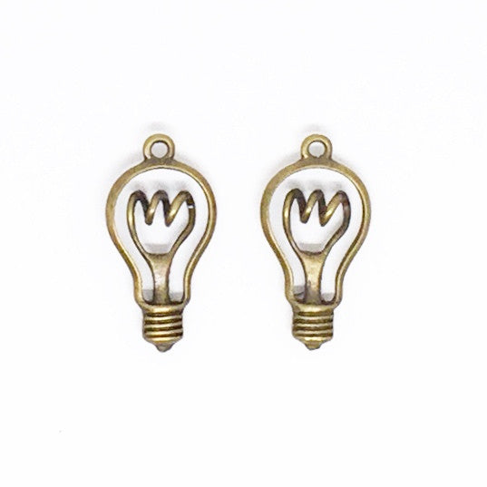 Light Bulb Metal Charm