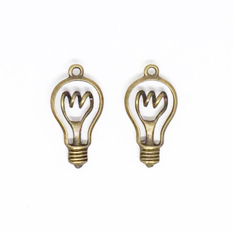 Light Bulb Metal Charm