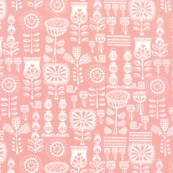 Lil Red Grandmas Wallpaper in Pink by Stacy Iset Hsu for Moda Fabrics