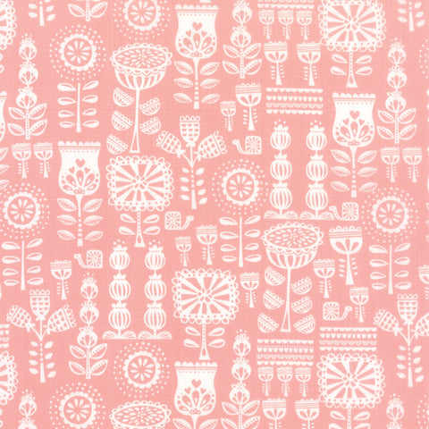 Lil Red Grandmas Wallpaper in Pink by Stacy Iset Hsu for Moda Fabrics