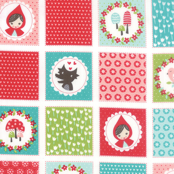 Lil Red Patchwork in Cloud by Stacy Iset Hsu for Moda Fabrics