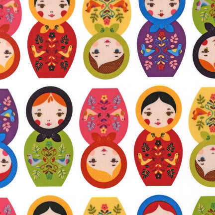 Little Kukla in Bright by Robert Kaufman Fabrics