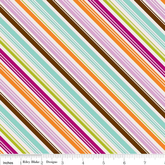 Little Matryoshka Stripes in Multi by Riley Blake Designs